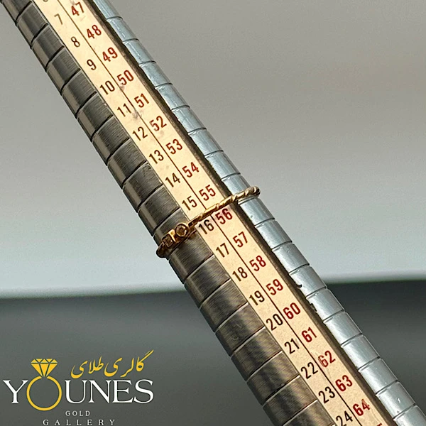 انگشتر سفید نگینی مینیمال طلا